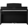 Piano numérique Kawai noir, élégant et moderne, avec touches et pédales, idéal pour musiciens débutants et avancés.
