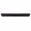 Barre de son noire rectangulaire avec boutons et ports à l'arrière, conçue pour améliorer la qualité audio télévisuelle.