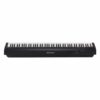 Piano numérique Roland noir et blanc à 88 touches, idéal pour musiciens et amateurs de piano.