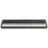 Piano numérique noir 88 touches, vue de dessus, idéal pour les musiciens et amateurs de musique.