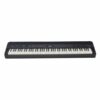 Piano numérique noir avec 88 touches, idéal pour l'apprentissage et la composition musicale à la maison ou en studio.