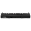 Clavier numérique Yamaha noir vue arrière, montrant les ports de connexion et le logo de marque à gauche.