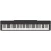 Piano numérique noir avec touches blanches et noires, idéal pour musiciens débutants et professionnels.