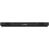 Barre de son noire Yamaha vue de face, design moderne, idéale pour améliorer l'expérience audio domestique.
