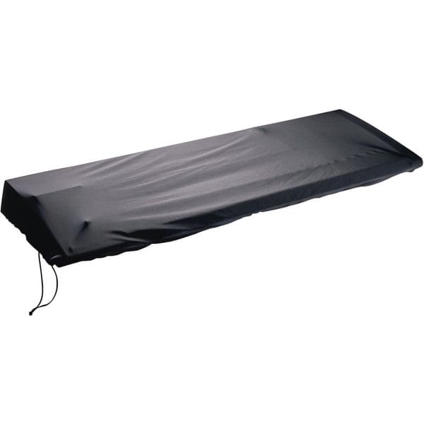 Housse de protection noire pour plancha rectangulaire avec cordon de serrage, idéale contre les intempéries et la poussière.