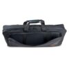 Sac de transport noir pour clavier, avec compartiment principal ouvert et manches de transport robustes, vue de dessus.