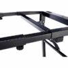 Structure métallique de support de clavier noir, réglable, idéale pour les musiciens.