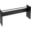 Structure de support de bureau noire, rectangulaire, sans plateau, pour optimisation d'espace.