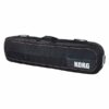 Housse noire Korg pour clavier, avec poignée et fermetures éclair, idéale pour le transport sécurisé des instruments de musique.