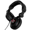 Casque noir professionnel HS-580 avec coussinets rembourrés et arceau ajustable, idéal pour le studio et l'écoute musicale.