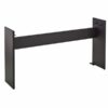Structure noire en métal pour support de bureau ou table, avec deux extrémités verticales et une barre horizontale robuste.