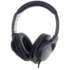 Casque audio noir Roland avec coussinets rembourrés pour un confort optimal, idéal pour une écoute immersive et professionnelle.