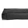 Sac de rangement noir rectangulaire avec fermeture et poche latérale, idéal pour organiser et protéger vos effets personnels.