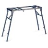 Support pliant robuste pour outils, en métal, avec pieds réglables, idéal pour scie circulaire et bricolage.
