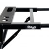 Support de clavier Stagg robuste en métal noir, idéal pour musiciens cherchant une solution stable et durable lors de performances.
