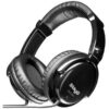 Casque audio noir Stagg SHP-2300, design élégant et confortable, idéal pour écouter de la musique ou des podcasts.