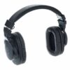 Casque audio noir fermé avec coussinets rembourrés et arceau réglable pour confort et qualité sonore optimale.