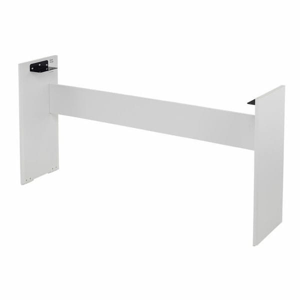 Structure métallique blanche destinée à soutenir un plateau de bureau. Design moderne et épuré pour espace de travail.