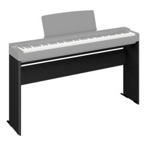 Support noir élégant pour piano numérique, offrant stabilité et style moderne à votre instrument musical.
