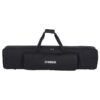 Sac noir rigide Yamaha, conçu pour protéger les instruments de musique, avec poches zippées et poignées de transport.
