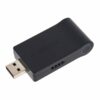 Adaptateur USB noir Yamaha pour connexion sans fil, vue latérale.