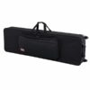 Housse noire pour clavier avec poignée de transport et poche frontale, idéale pour protéger et transporter votre instrument.