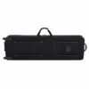 Housse noire rectangulaire pour clavier avec poignées et sangles de transport renforcées, format rigide pour protection optimale.