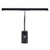 Lampe LED noire flexible K&M pour pupitre de musique, offrant un éclairage optimal et ergonomique pour partitions.