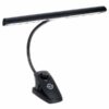 Lampe de bureau LED noire flexible avec interrupteur, idéal éclairage de précision pour bureau ou espace de travail.