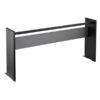 Structure en métal noir pour support de table, avec un design minimaliste. Accessoire idéal pour bureaux modernes et épurés.