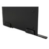 Support mural noir avec fixations métalliques, conçu pour un écran de téléviseur ou un moniteur.