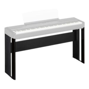 Support noir pour piano numérique, élégant et moderne, parfait pour stabiliser et prêter un look raffiné à votre instrument.