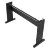 Structure métallique noire de support de bureau, sans plateau, pour aménagement d'espace de travail moderne et minimaliste.