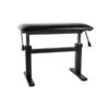 Banc de musculation noir réglable, idéal pour l'entraînement à domicile, avec coussin rembourré et structure en métal robuste.