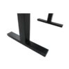 Pieds de table en métal noir en forme de T pour support stable et design moderne.
