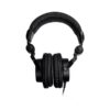 Casque audio noir professionnel avec arceau rembourré et oreillettes pivotantes, idéal pour le DJing et le monitoring studio.