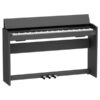 Piano numérique noir avec clavier complet et trois pédales, parfait pour les passionnés de musique et la pratique quotidienne.