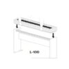 Assemblage d'un clavier électronique sur support L-100, illustrant le montage étape par étape pour un piano numérique.