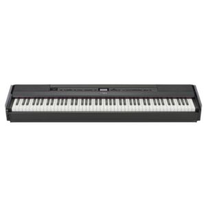 Piano numérique noir 88 touches avec commandes intégrées. Idéal pour les musiciens de tous niveaux pour la pratique et la performance.