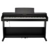 Piano numérique noir Kawai avec 88 touches et trois pédales, conçu pour une expérience musicale authentique et immersive.
