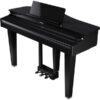 Piano numérique noir Roland avec trois pédales, idéal pour les musiciens professionnels et les étudiants en musique.
