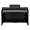Un piano numérique noir Casio avec 88 touches et trois pédales. Idéal pour les musiciens amateurs et professionnels. Design élégant et moderne.