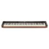 Clavier numérique 88 touches avec bords en bois, écran LED et boutons de commande sur le dessus, idéal pour les pianistes.