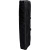Sac de transport noir rectangulaire avec des poignées et des coutures blanches, parfait pour un équipement sportif ou des voyages.