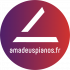Accueil Logo d'Amadeus Pianos à Toulouse, pianos neufs et d'occasion, accord pianos, location piano, service concert.